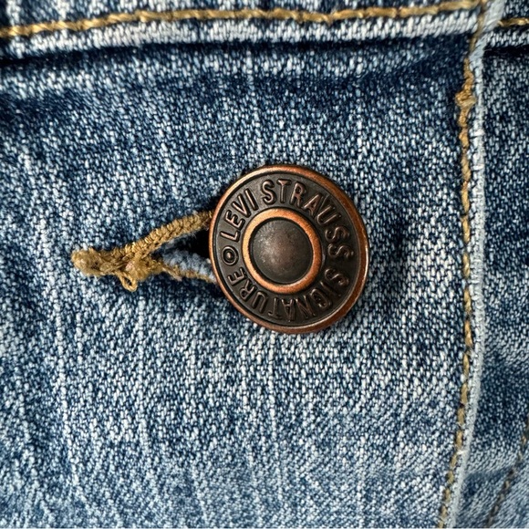 Levi Strauss Signature Denim Button Front 99% cotton 1% spandex Jacket Sz Large - Picture 3 of 4